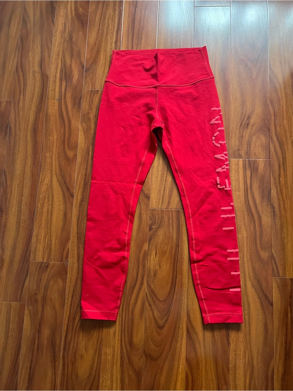 Lululemon Red High-Waist Active Leggings